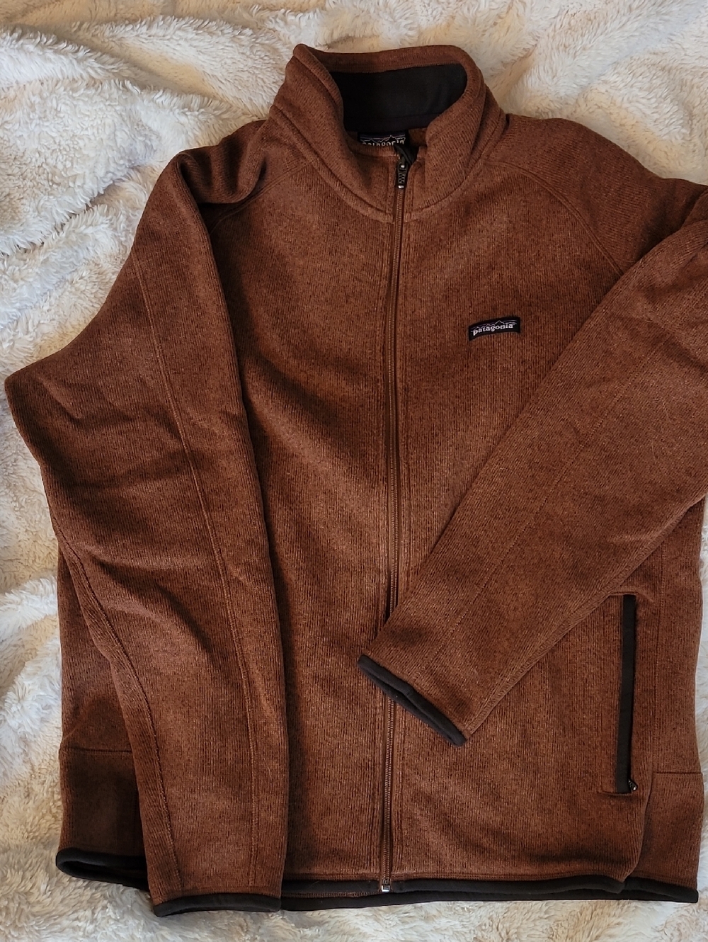 Patagonia Rust Brown Full-Zip Fleece Jacket